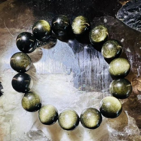 金曜石 Gold Sheen Obsidian 1